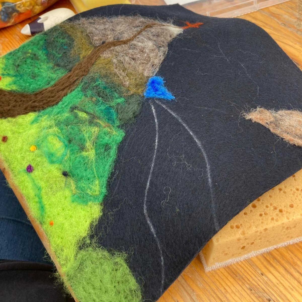 Trockenfilzen einer Waldlandschaft