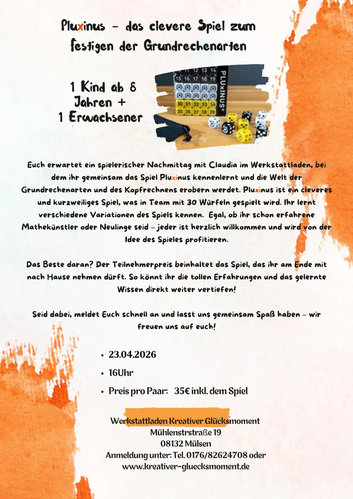 Pluxius Spiel für Grundrechenarten