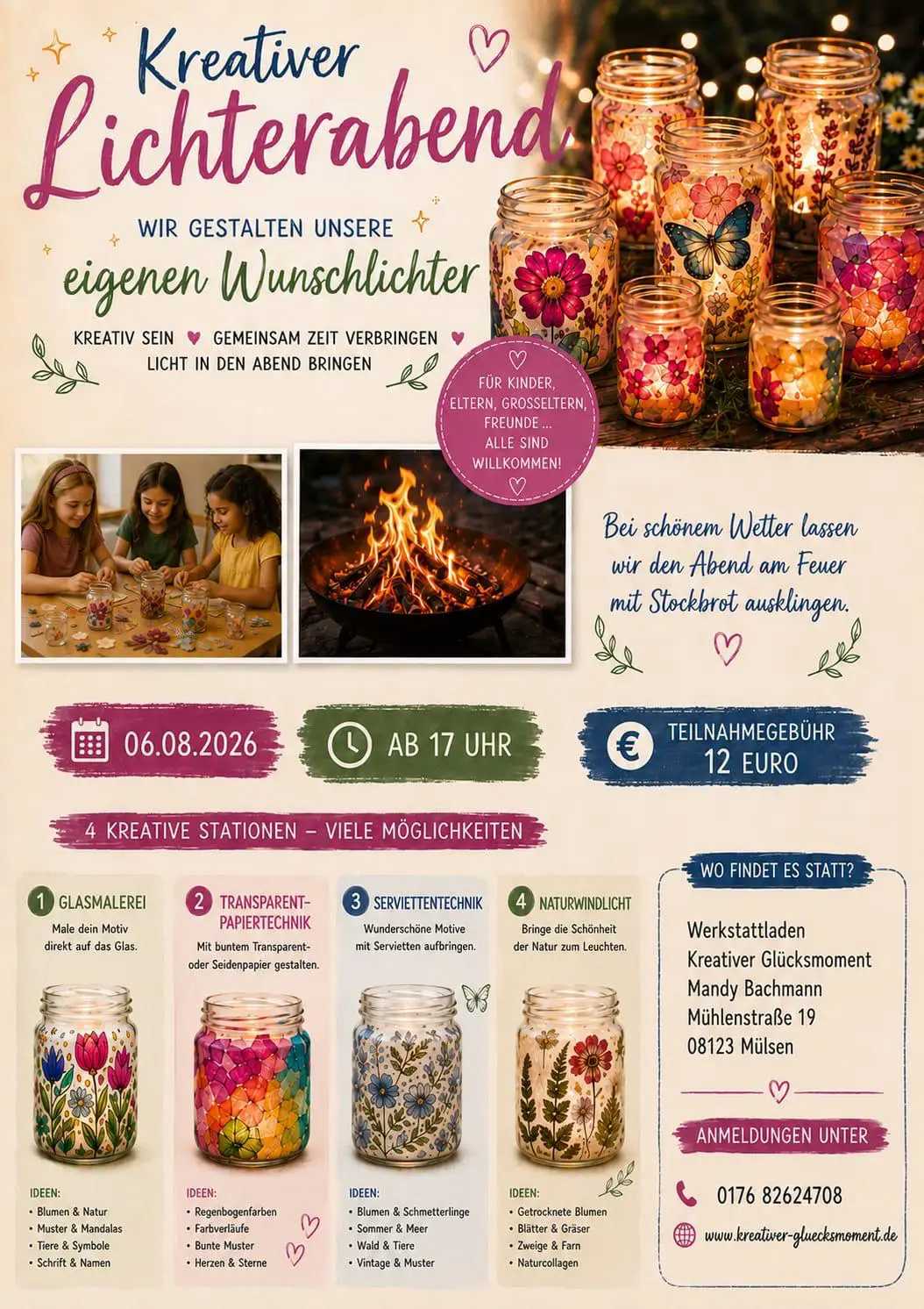 Kreativer Lichterabend